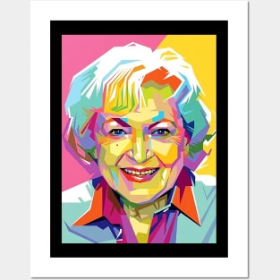 Betty White Paint Posters and Art